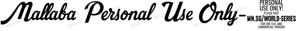 Mallaba Personal Use Only字体转换
